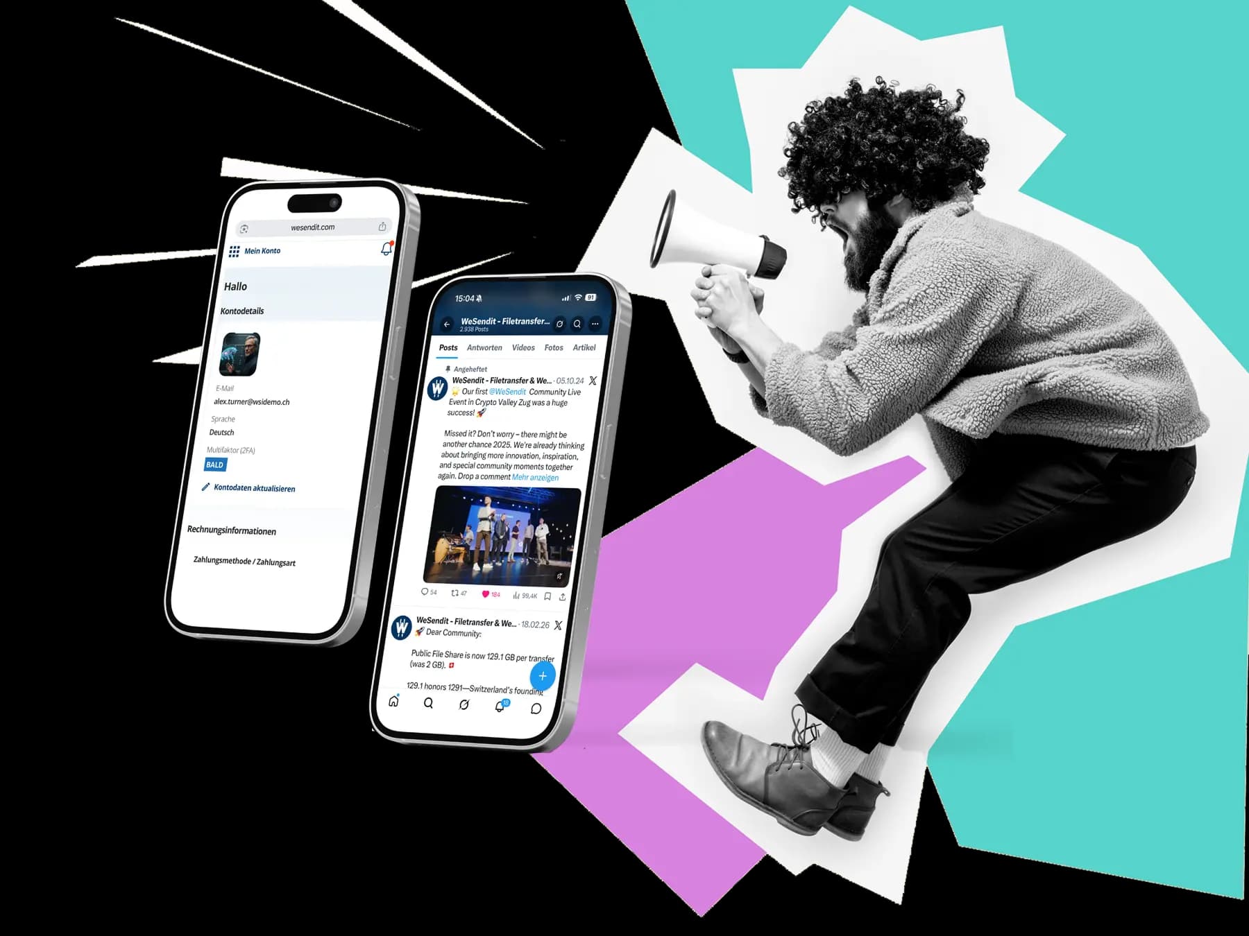 Community App mockup